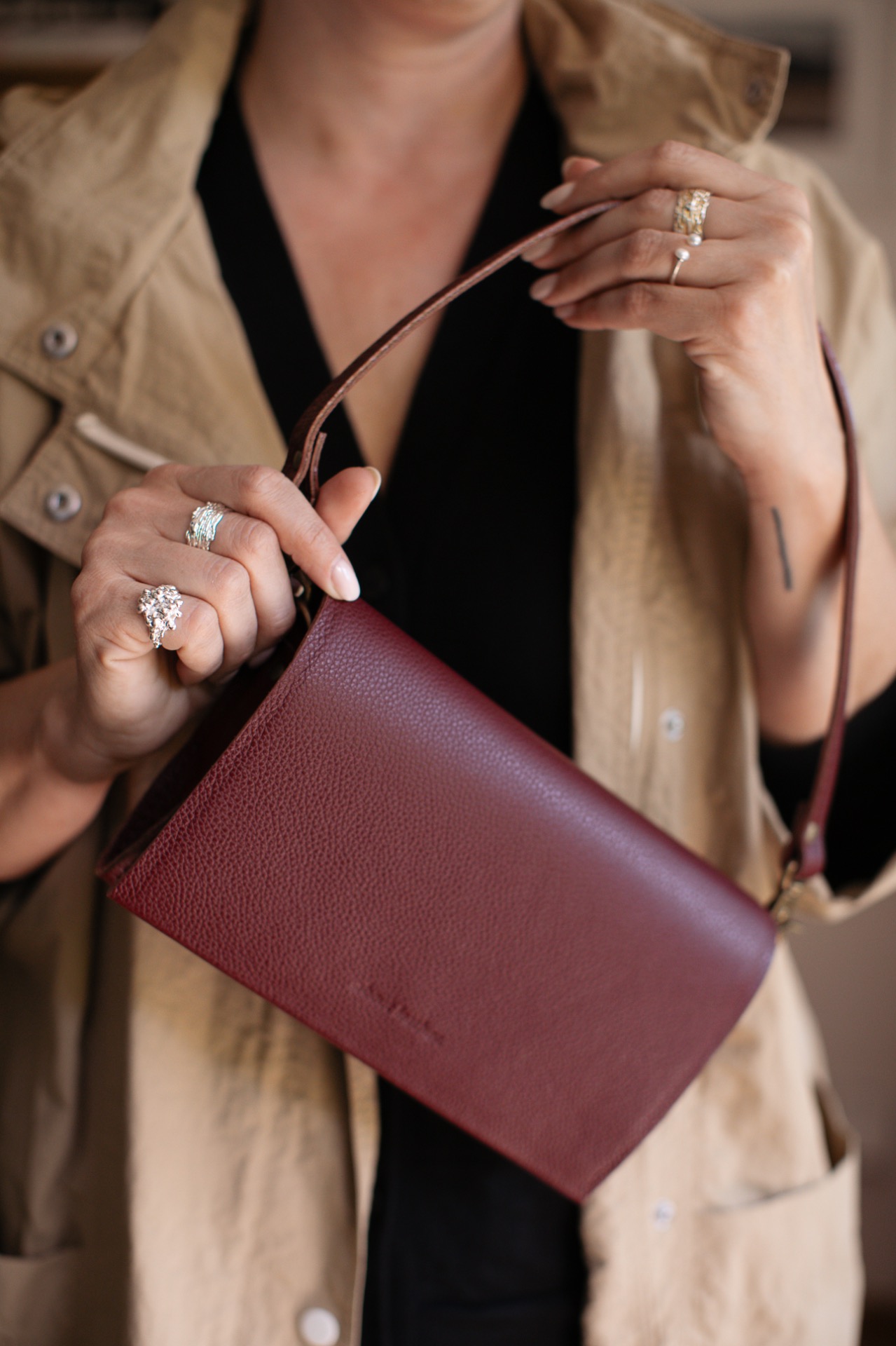 .burgundy textured.