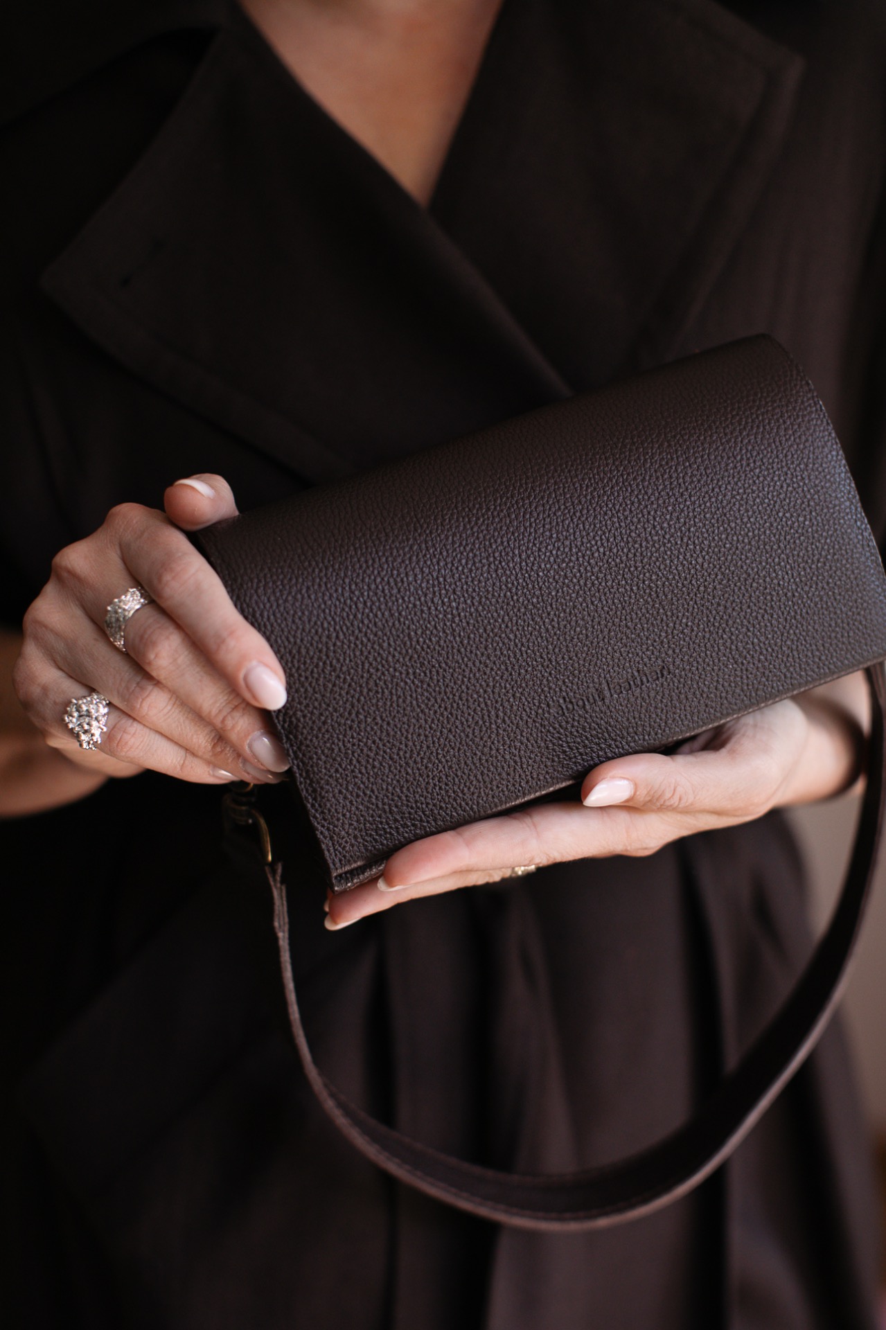 .dark brown textured. 